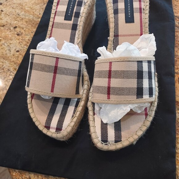 Burberry Wedge Sandals - Picture 1 of 2